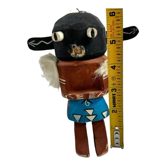Hand-Carved Route 66 Je Ogy Ogre Kachina Doll VTG Fur & Hand-Painted READ - Picture 6 of 8